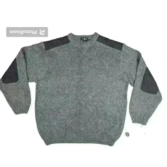 Cotton Traders Men's Sweater Size XL Wool Blend Elbow Shoulder Patch Pullover - Picture 1 of 8